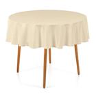 Toalha de Mesa Redonda Jacquard Melli Natural - 4 Lugares - Karsten