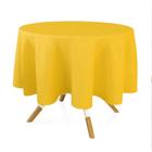 Toalha de Mesa Redonda para Buffet em Oxford Amarelo Ouro