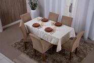 Toalha De Mesa Retangular 6 Lugares Jacquard 1,35X2,00