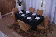 Toalha De Mesa Retangular 6 Lugares Jacquard 1,35X2,00 - Bf Confeccoes