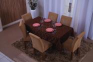 Toalha De Mesa Retangular 6 Lugares Jacquard 1,35X2,00 - Bf Confeccoes