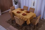 Toalha De Mesa Retangular 6 Lugares Jacquard 1,35X2,00 - Bf Confeccoes