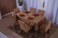 Toalha De Mesa Retangular 6 Lugares Jacquard 1,35X2,00 - Bf Confeccoes