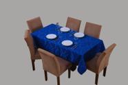 Toalha De Mesa Retangular 8 Lugares Jacquard 1,35X2,60 - Bf Confeccoes