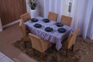 Toalha De Mesa Retangular 8 Lugares Jacquard 1,35X2,60 - Bf Confeccoes