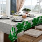 Toalha de Mesa Retangular Avulsa Gourmet Tecido Linhão Estampada 2,50m x 1,40m para 08 Lugares Decoração Cozinha Moderna