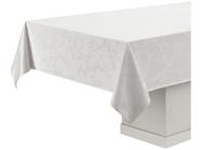 Toalha de Mesa Retangular Branca e Prata 160x220cm Karsten Celebration Verissimo