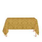 Toalha de Mesa Retangular em Tecido Jacquard Dourado Ouro Vibrante Medalhão Tradicional - Jacquard Tradicional