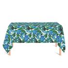 Toalha de Mesa Retangular em Tecido Jacquard Estampado Tucano Azul