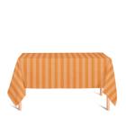 Toalha de Mesa Retangular em Tecido Jacquard Laranja Listrado Tradicional - Jacquard Tradicional