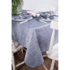 Toalha de Mesa Retangular em Tecido Jacquard Preto Acinzentado e Prata Falso Liso Tradicional - Jacquard Tradicional