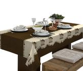 Toalha De Mesa Retangular Em Tecido Linhão 8 Lugares Várias Estampas