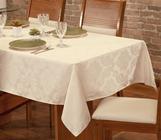 Toalha de mesa retangular grande jacquard luxuosa 12 lugares