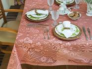 Toalha de Mesa Retangular Lepper Rosa - 150x210cm Realeza