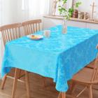 Toalha De Mesa Retangular Medalhão Azul Frozen 2.20m x 2.20m - Menedecor