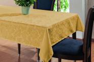 Toalha De Mesa Sala Jantar 1,45x1,35 em Tecido Jacquard Mostarda