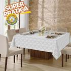 Toalha de Mesa Super Prática 6 Lugares 1,40x2,20m Gardênia Elegance Lepper