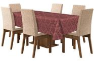 Toalha De Mesa Tecido Jacquard Retangular 8 Lugares - Campari