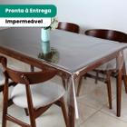 Toalha de Mesa Transparente Decoração Impermeável Plástico PVC 1,40 X 1,40 Cozinha