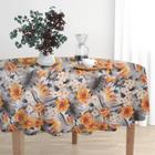 Toalha de Mesa Wendy Redonda Ø140cm Floral Laranja - FASTLAR