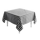 Toalha de Mesa Xadrez Preto Quadrada 140x140cm 4 Lugares