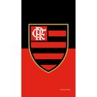 Toalha de Praia Buettner Felpa Estampado Reativo Brasão Flamengo 70cm x 130m Preto