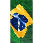 Toalha de Praia Buettner Veludo Bandeira Tremulante Brasil 70cm x 150m Verde - Buettner e Bouton