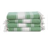 Toalha de praia LANE LINEN, grande conjunto turco de 4, 39 x 71 cm, verde jade