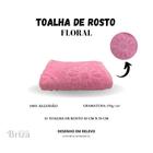 Toalha De Rosto Briza 100% Algodão 50Cm X 0,80Cm Floral Rosa