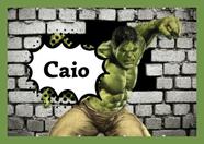 Toalha do incrível Hulk amanho 21x29,5 cm infantil com nome CAIO