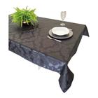 Toalha Forro de Mesa 14 lugares Preto em Jacquard - Qcasa Enxovais