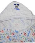 Toalha Fralda Soft Bordada Disney Com Capuz Bebê 85x85cm - Dugu