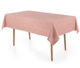 Toalha Mesa Retangular 8 Lugares Jacquard Melli Rosa Karsten