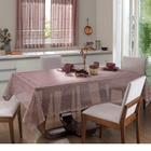 Toalha Mesa Retangular Renda Interlar Color Rose 6 Lugares