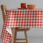 DII Toalha de mesa xadrez 100% algodão, 152 x 213 cm, vermelha