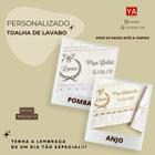 Toalha meu batizado bordado lavabo mao personalizado