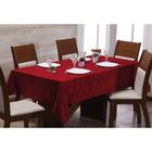 Toalha para Mesa de 10 lugares Tecido Jacquard - Vermelho - Rulidry Enxovais