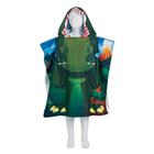 Toalha Poncho De Praia Infantil Capuz Estampada Dino Rex