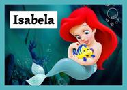 Toalha princesas da disney Tamanho 21x29,5 cm infantil com nome isabela