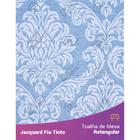 Toalha Retangular em Tecido Jacquard Azul Bebê e Branco Medalhão Fio Tinto - Jacquard Fio Tinto