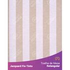 Toalha Retangular em Tecido Jacquard Bege e Branco Listrado Fio Tinto - Jacquard Fio Tinto