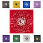 Toalha Silk Jogo Cartas Tarot Zodíaco 70x70cm- Selecione Cor