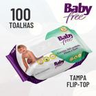Toalha Umedecida Baby Free com 100 unidades - qualybless