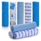 Toalhas de banho para bebês, toalha absorvente ultramacia Momcozy, 8 peças, azul