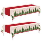 Toalhas de Mesa Descartáveis Childom Christmas - Pacote com 2 (137 x 274 cm)