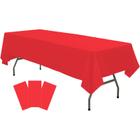 Toalhas de mesa REBDNG Plastic Red, pacote com 3, 137x274cm, descartáveis