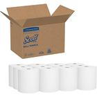 Toalhas de papel em rolo rígido Scott Essential (02068), branco, 400 '/rolo, 12 rolos/estojo, 4.800 '/estojo