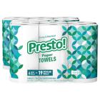 Toalhas de papel Presto! Flex-A-Size, 2 camadas, 158 folhas, 12 rolos