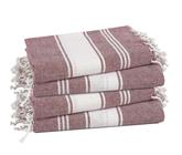 Toalhas de praia LANE LINEN Wistful Mauve 39x71cm, pacote com 4