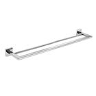 Toalheiro Duplo Reto 60Cm Inox Polido Eterna Italy Line